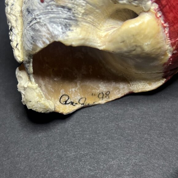 Vintage 1998 Signed Handcrafted Resin Real Nautical Shell Christmas Ornament - Picture 8 of 8